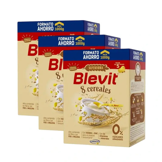 Blevit Baby Food Superfibra 8 Cereali, 3X1000 Grs