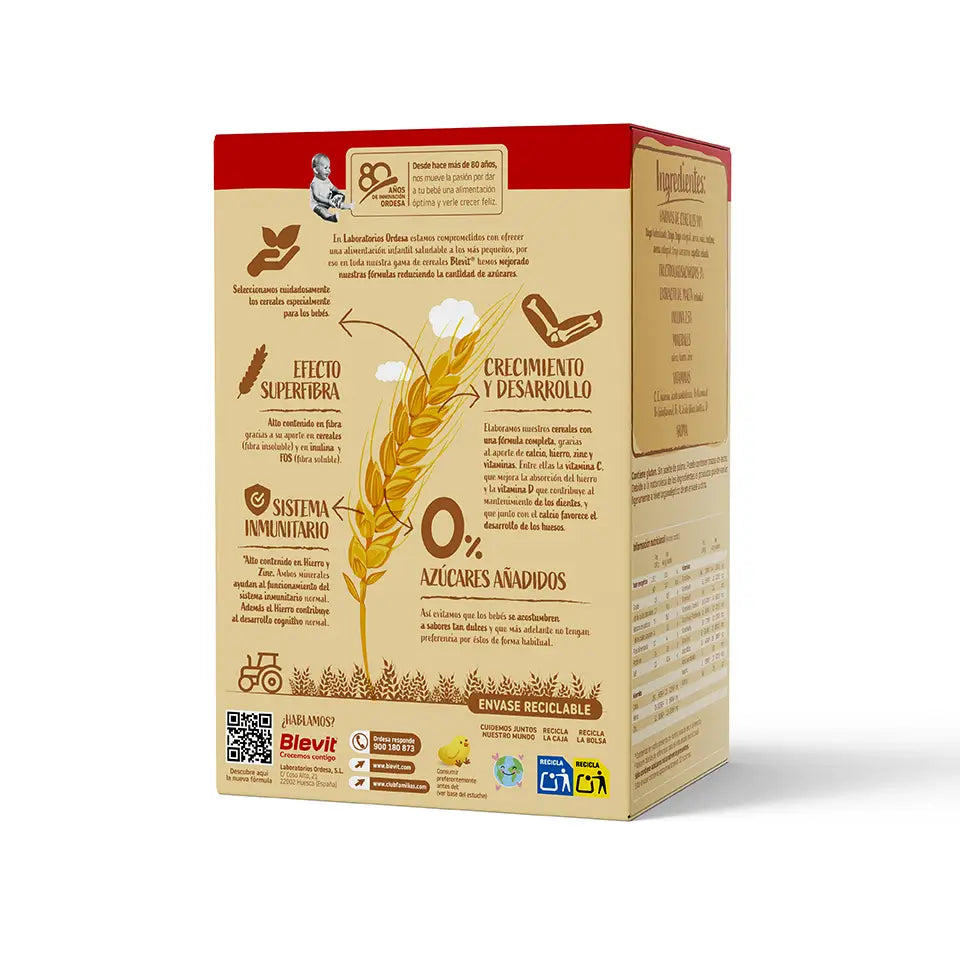 Blevit Baby Food Superfibre 8 Cereali, 500 gr.