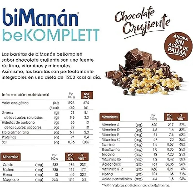 biManán Barritas Entre Horas de Chocolate Komplett 8 unità