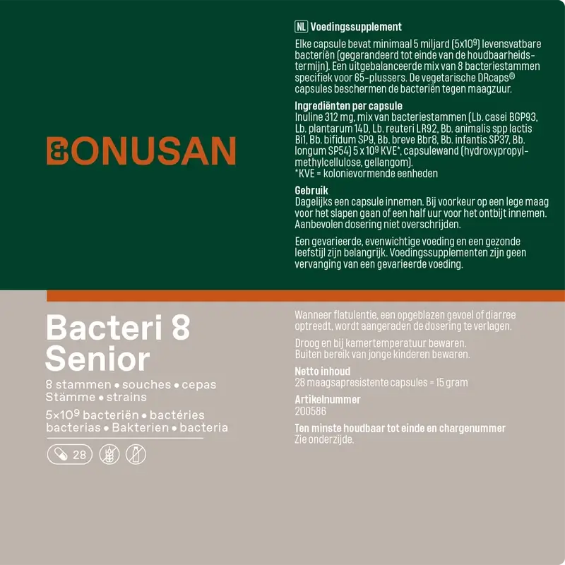 Bonusan Bacteri 8 Senior , 28 capsule