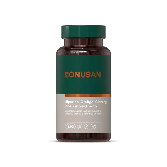 Bonusan Estratto di Iperico-Ginkgo-Ginseng Siberiano , 90 capsule
