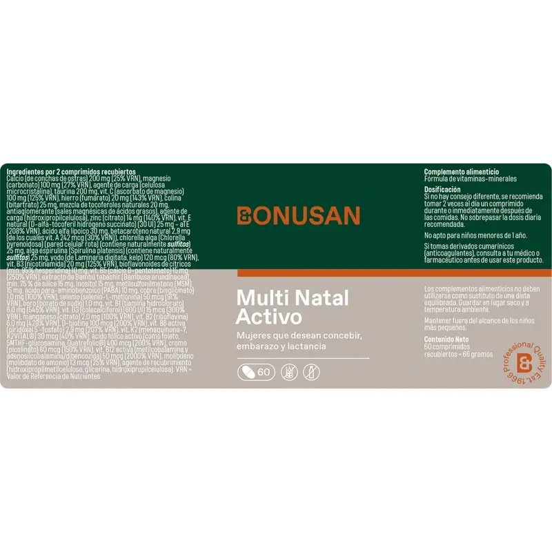 Bonusan Multi Natal Active , 60 compresse