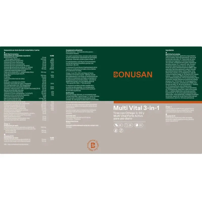 Bonusan Multi Vital 3-In-1 , 84 compresse