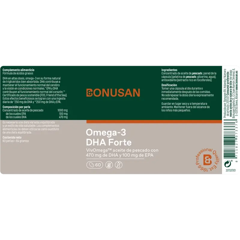 Bonusan Omega-3 Dha Forte, 60 perle