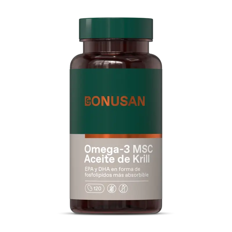 Bonusan Omega-3 Msc Olio di krill, 120 perle