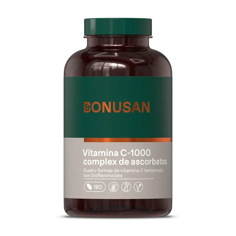 Bonusan Complesso di vitamina C-1000 Ascorbato, 180 compresse
