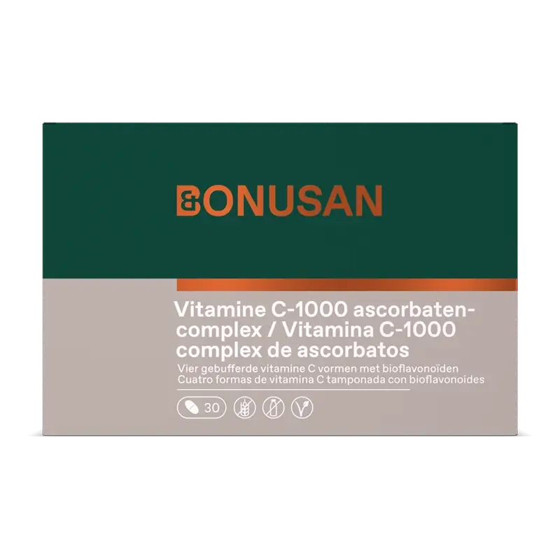 Bonusan Complesso di vitamina C-1000 Ascorbato , 30 compresse