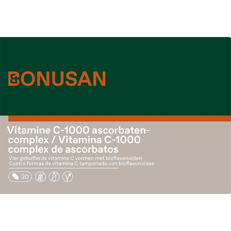 Bonusan Complesso di vitamina C-1000 Ascorbato , 30 compresse