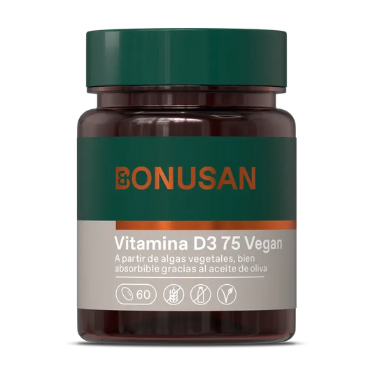 Bonusan Vitamina D3 75 Vegan, 60 perle