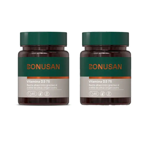 Bonusan Vitamina D3 Forte 75 , 2X60 Perle