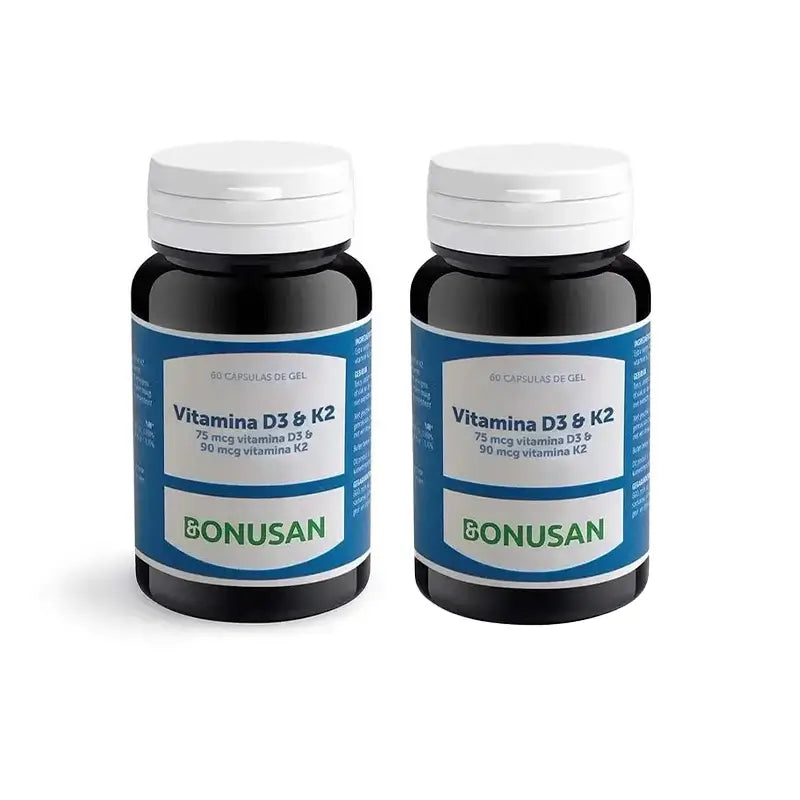 Bonusan Vitamina D3 & K2 , 2X60 Capsule