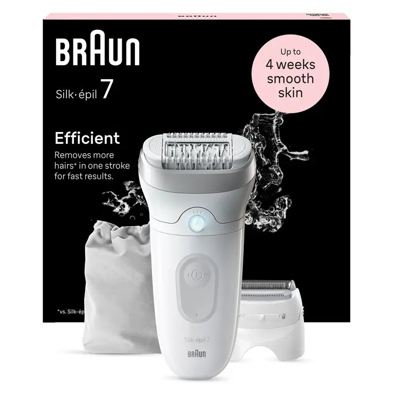 Braun Braun Silk-Épil 7, Epilatore per una facile rimozione dei peli, pelle morbida a lunga durata, 7-041