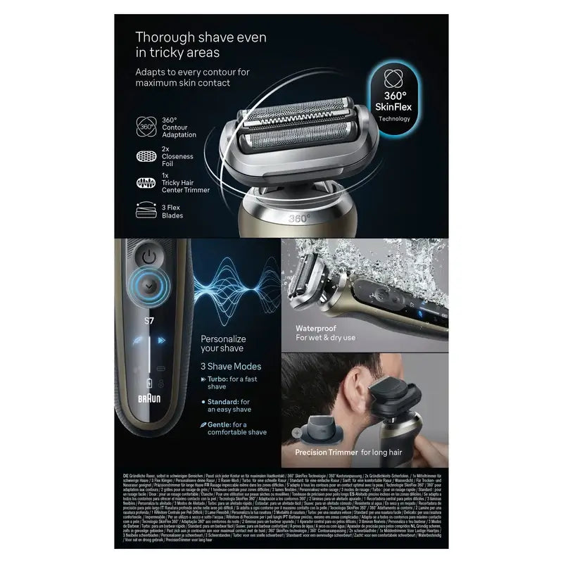 Braun Series7 Rasoio 72-C7200Cc Oro