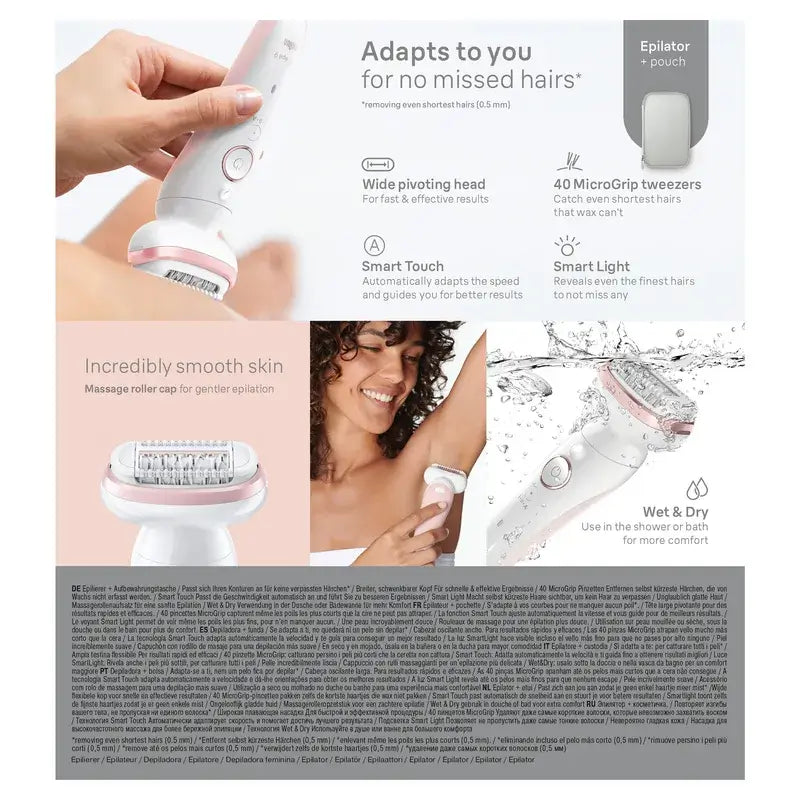 Braun Silk-Épil 9 SES9-000, Epilatore elettrico per donne