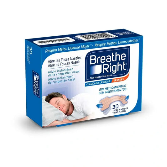 Striscia nasale Breathe Right Colore Grande 30 unità