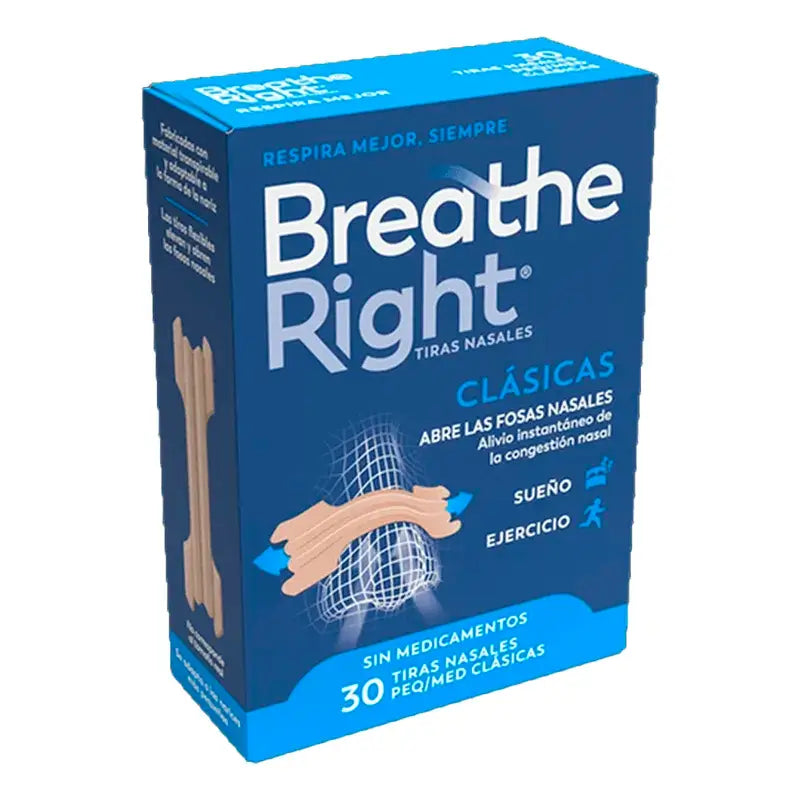 Striscia nasale Breathe Right Colore Piccolo-Medio Formato 30 unità