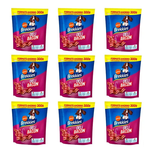 Brekkies DeliBacon, 300 g, confezione da 9
