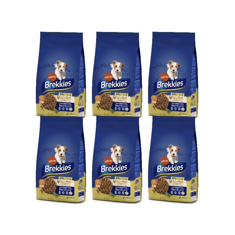 Brekkies Mangime Bed Mini Pollo, 6 x 1,5 kg
