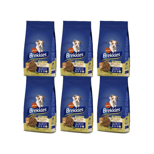 Brekkies Mangime Bed Mini Pollo, 6 x 1,5 kg