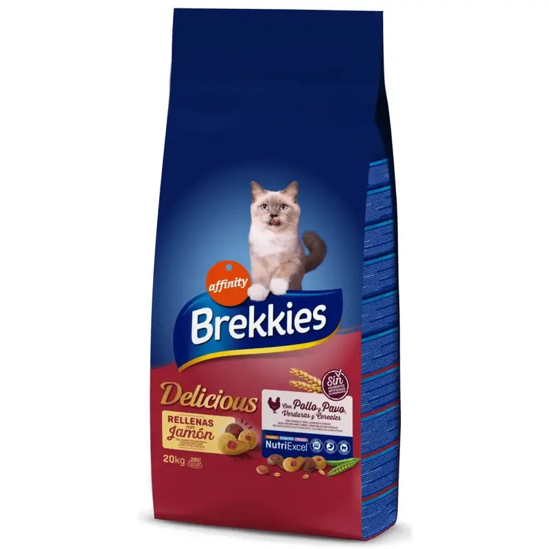 Brekkies Mangime per gatti Delicious Pollo, 20 kg