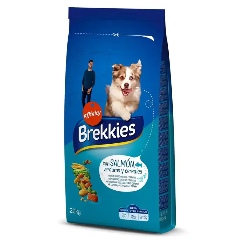 Brekkies Mangime per cani alla ricetta con salmone, 20 kg