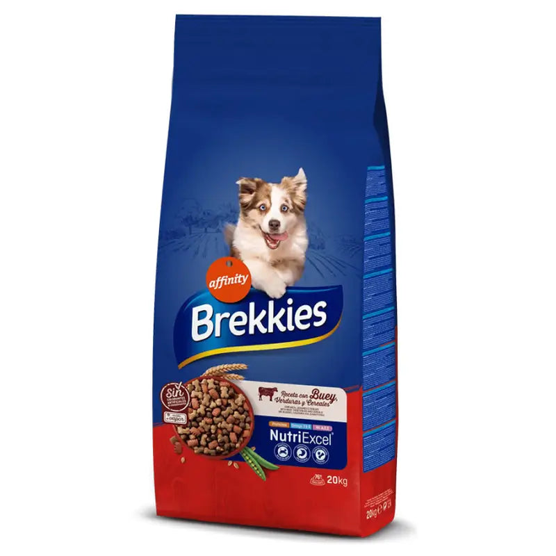 Brekkies Mangime per cani al manzo, 20 kg