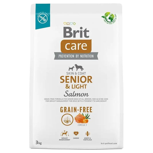 Brit Care Dog Adult Grain Free Senior Light Salmon 3Kg per cani