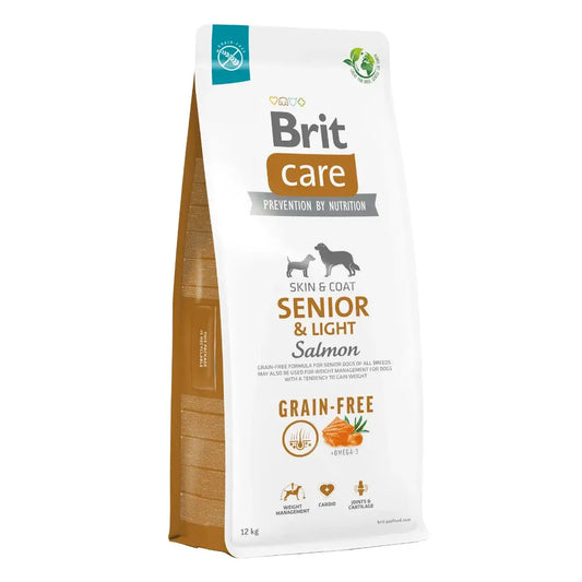 Brit Care Grain Free Senior Light Salmon 12Kg per cani
