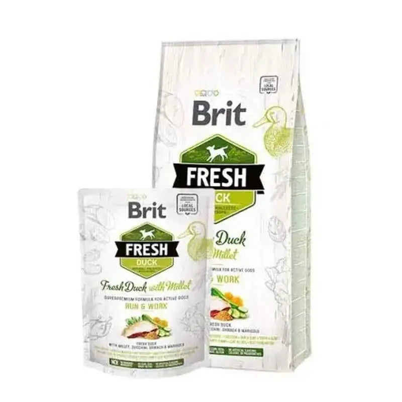 Brit Fresh Active Run Work Anatra Miglio 12Kg per cani
