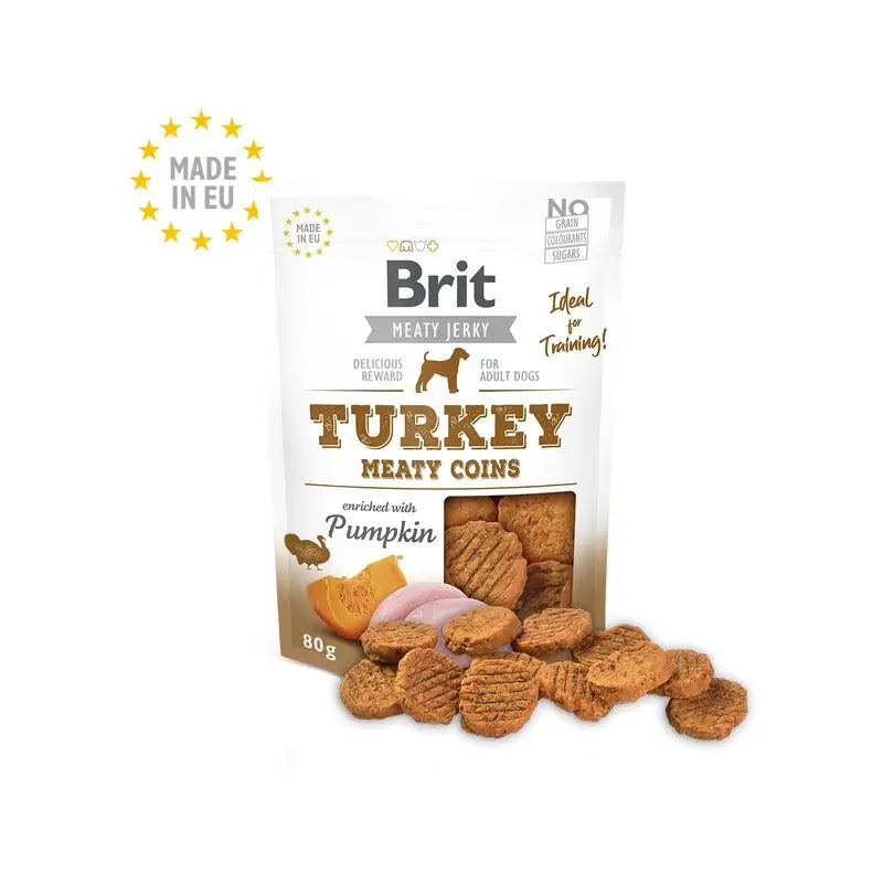 Brit Jerky Snack Coins Tacchino 80Gr per cani
