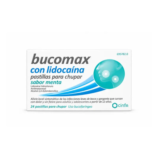 Bucomax Lidocaina gusto menta piperita 24 pastiglie