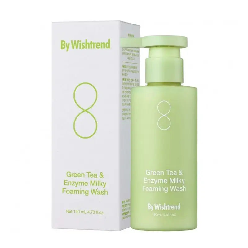 Da Wishtrend Tè verde ed enzimi, lavaggio schiumoso al latte, 140 ml