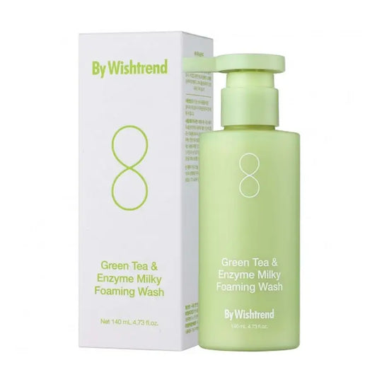 Da Wishtrend Tè verde ed enzimi, lavaggio schiumoso al latte, 140 ml
