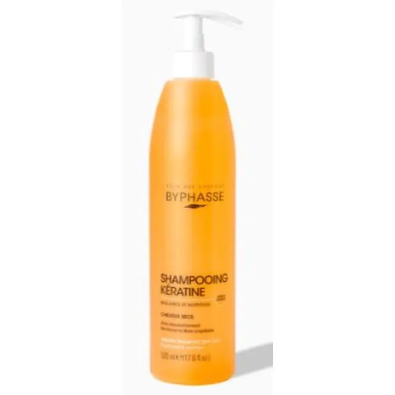 Byphasse Shampoo liquido alla cheratina per capelli secchi, 520 ml