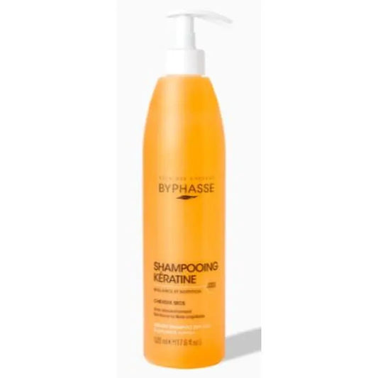 Byphasse Shampoo liquido alla cheratina per capelli secchi, 520 ml
