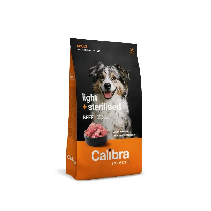 Calibra Dog Expert+ Adult Light & Sterilised Beef Mangime 750G