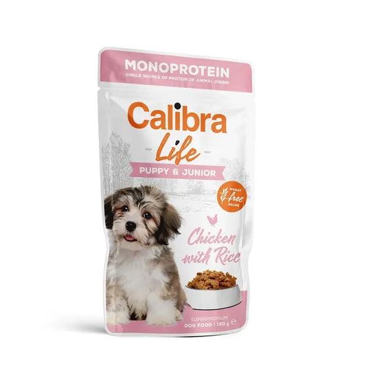 Calibra Dog Life Pouch Puppy&Junior Pollo, 10x150 gr