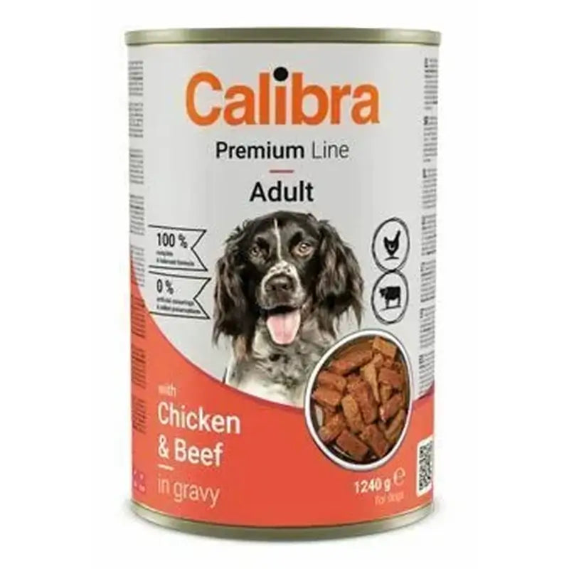Calibra Dog6 Premium con pollo e manzo 12X1240G Lattina