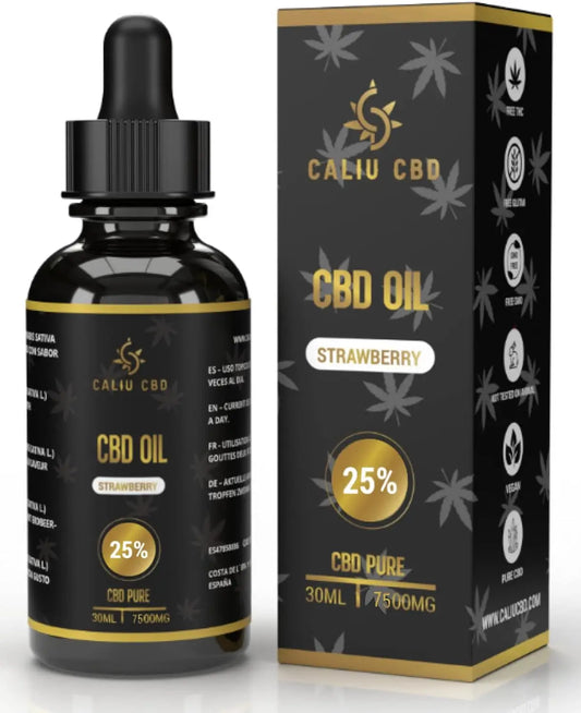 Caliu Olio di Cbd puro 15% 4500Mg Fragola Cbd 0% Thc, 30 ml