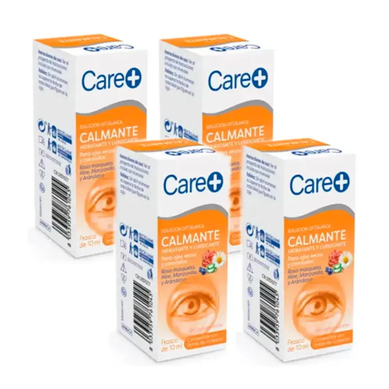 Care+ Gocce oculari lenitive per occhi irritati, confezione da 4 x 10 Ml