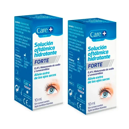 Care+ Soluzione oftalmica Forte, Confezione 2 x 10 ml