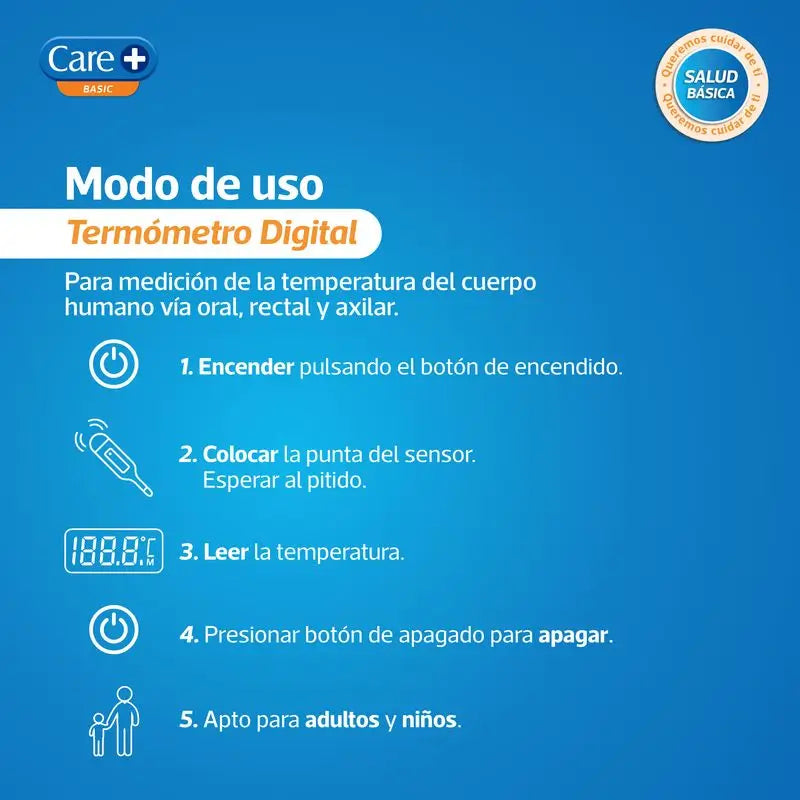 Care+ Termometro digitale a punta rigida