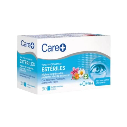 Care+ Salviette oftalmiche sterili, 30 unità