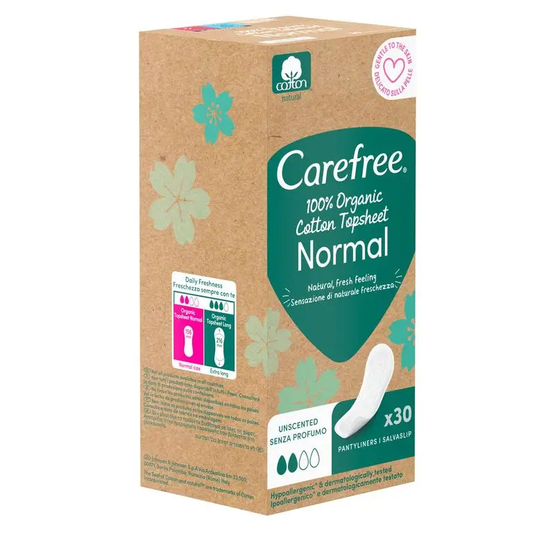 Cotone organico Carefree Plus 30 pezzi