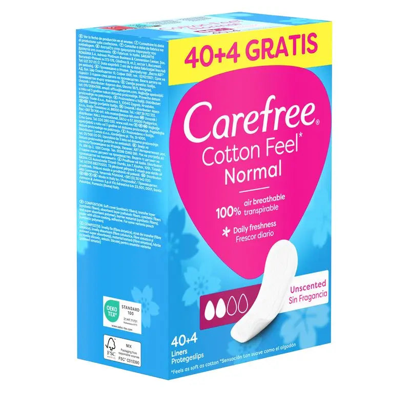 Carefree Protege Slip Cotton, senza profumo, 40 + 4 pz.