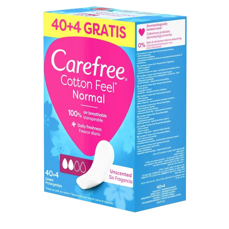 Carefree Protege Slip Cotton, senza profumo, 40 + 4 pz.
