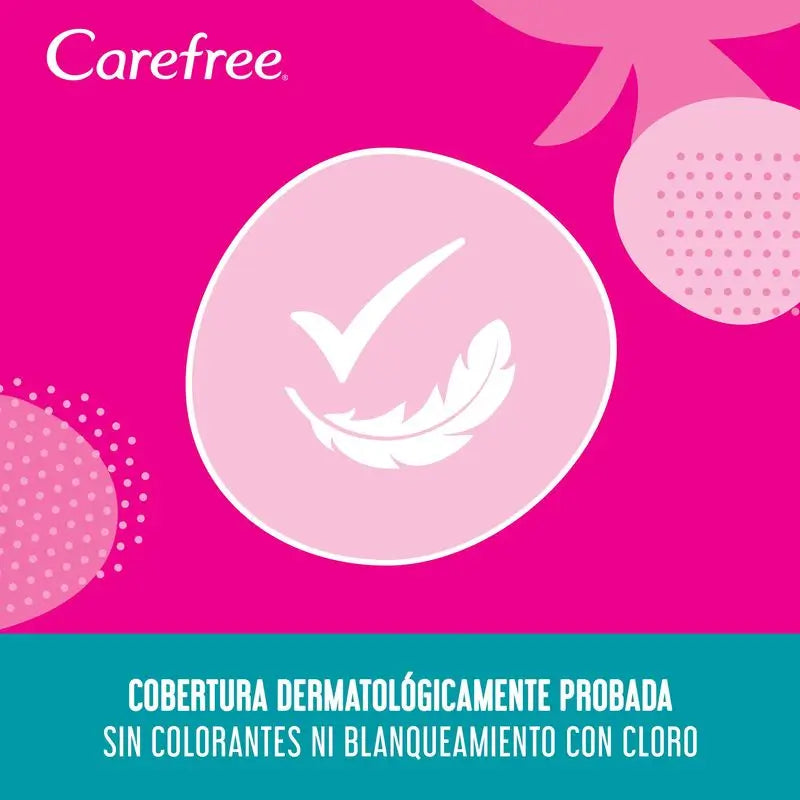 Carefree Cotton Panty Liner Senza profumo, Panty Liner in cotone traspirante dalla sensazione fresca e morbida, 76 pezzi.