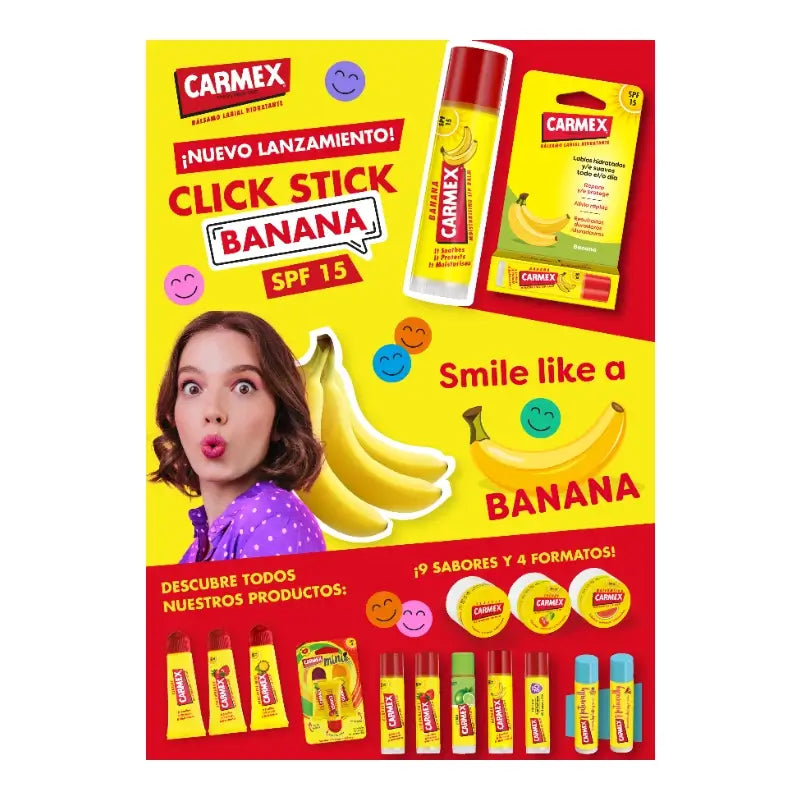 Carmex Stick alla banana SPF15, 4,25 g