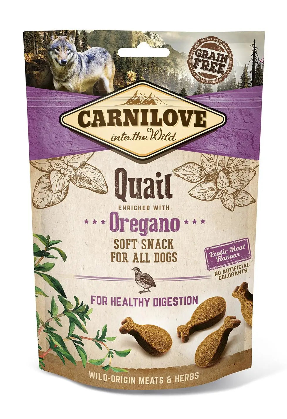 Carnilove Canine Snack Semi Moist Snack Quail Oregano 10X200Gr snack for dogs