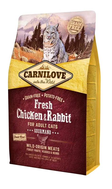 Carnilove Feline Adult Pollo Fresco Coniglio 2Kg cibo per gatti